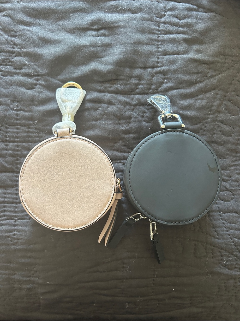 Michael Kors Rose Gold Coin Pouch and Rabbane Black Round Key Pouch Duo - Picture 2 of 4